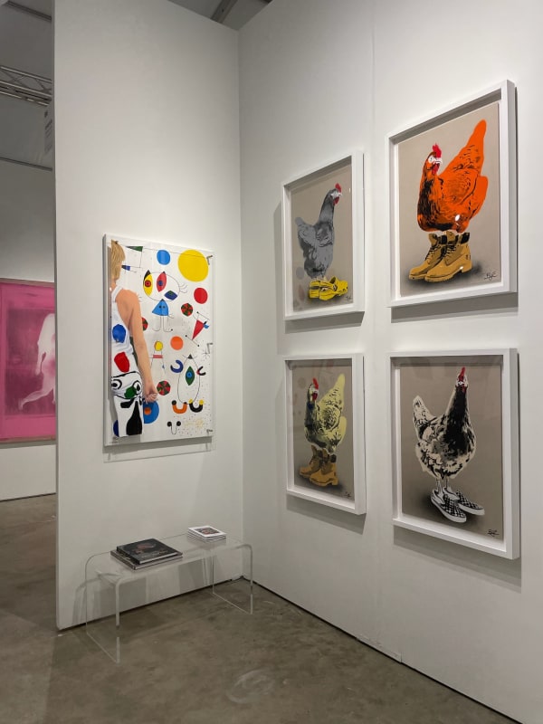 Paintings displayed at Carousel Fine Art's gallery both at Context Art Miami 2023.