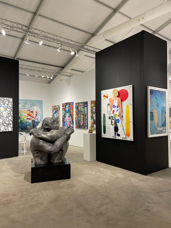 Paintings displayed at Carousel Fine Art's gallery both at Context Art Miami 2023.