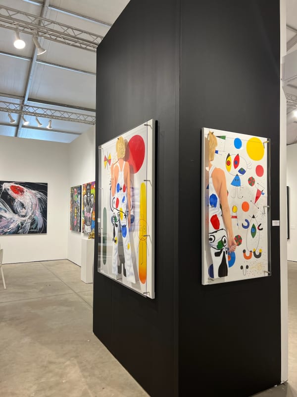 Paintings displayed at Carousel Fine Art's gallery both at Context Art Miami 2023.
