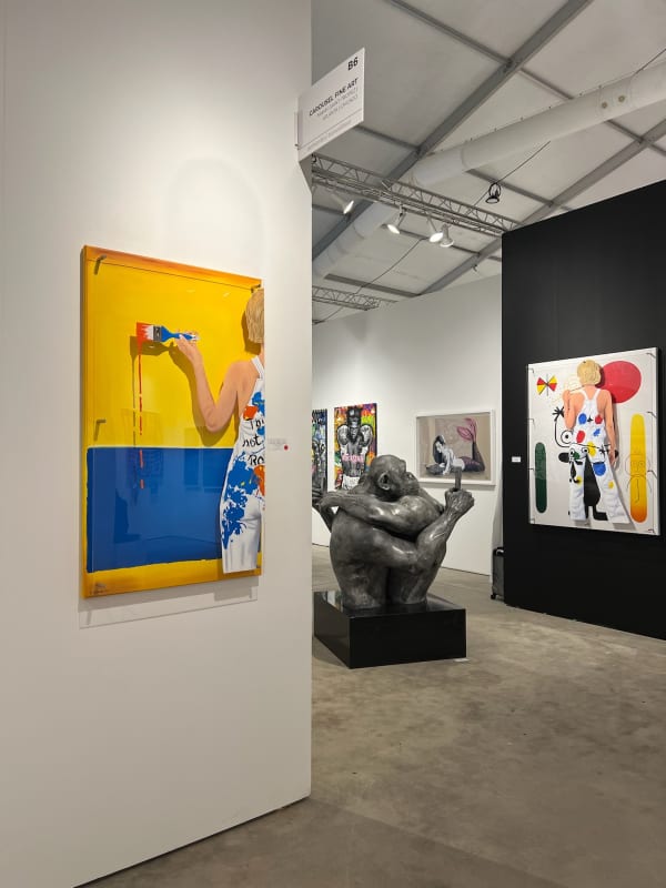Paintings displayed at Carousel Fine Art's gallery both at Context Art Miami 2023.