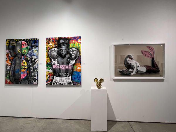 Paintings displayed at Carousel Fine Art's gallery both at Context Art Miami 2023.