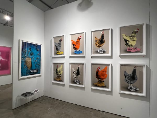 Paintings displayed at Carousel Fine Art's gallery both at Context Art Miami 2023.