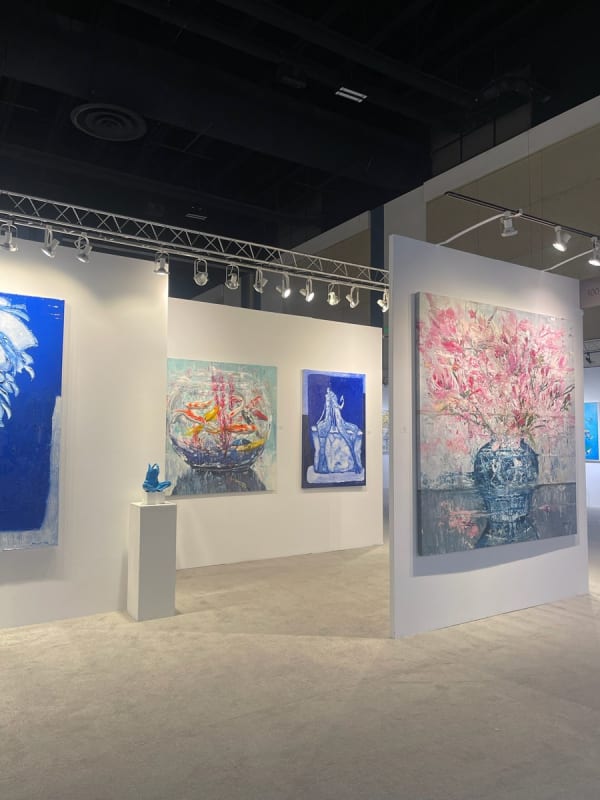 Paintings displayed at Carousel Fine Art's gallery both at the Palm Beach Show 2024.