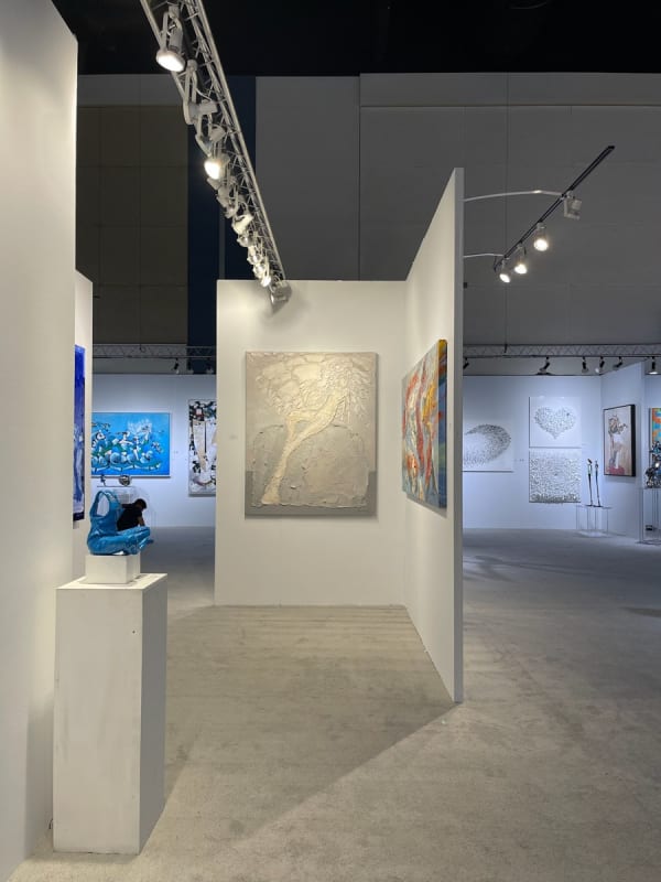 Paintings displayed at Carousel Fine Art's gallery both at the Palm Beach Show 2024.