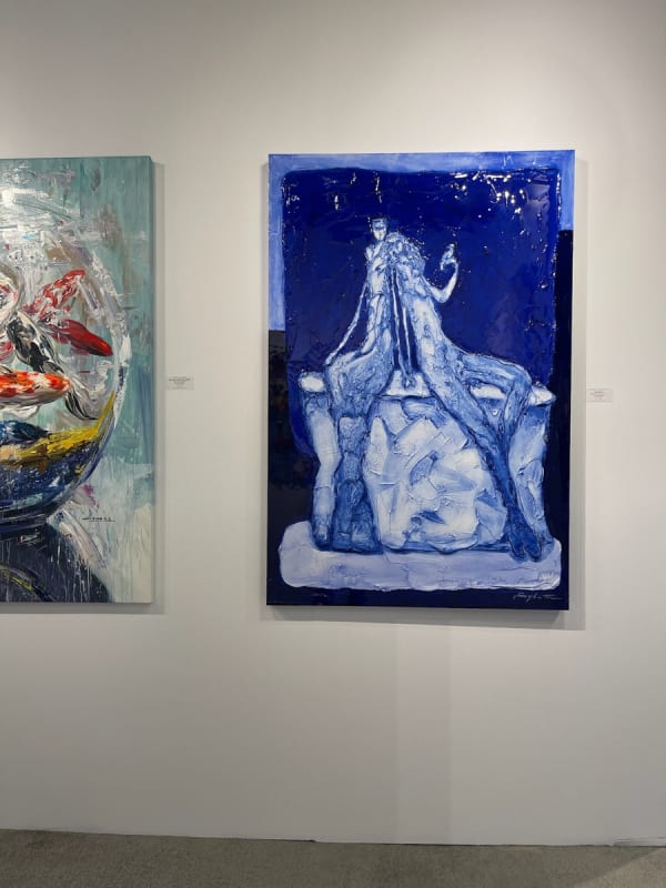 Paintings displayed at Carousel Fine Art's gallery both at the Palm Beach Show 2024.