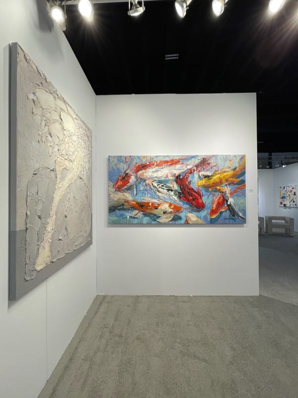 Paintings displayed at Carousel Fine Art's gallery both at the Palm Beach Show 2024.