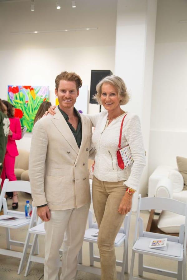 Gallery owner and artist Caroline Dechamby at Carousel Fine Art's gallery space in Buckhead Village, Atlanta during the Caroline Dechamby Retrospective.