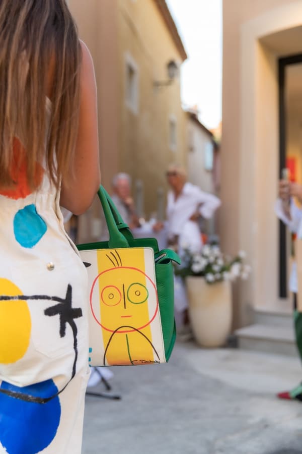 People outside of Carousel Fine Art's gallery space in Saint Tropez.