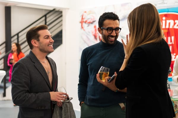 People at Carousel Fine Art's Miami gallery space for the Grand Opening.
