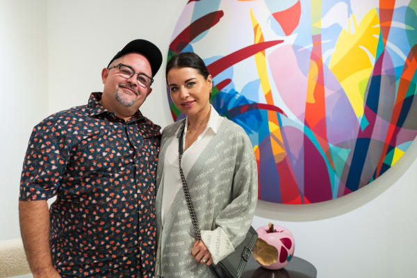 People at Carousel Fine Art's Miami gallery space for the Grand Opening.