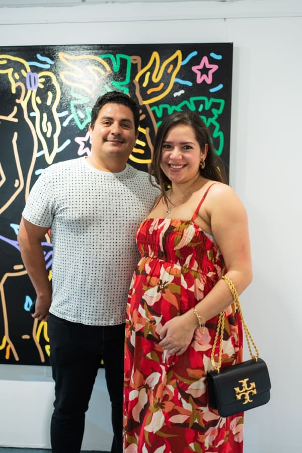 People in Carousel Fine Art's Miami gallery space during the Grand Opening.
