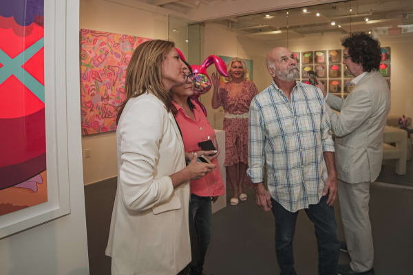People at Carousel Fine Art's Miami gallery space for the Grand Opening.