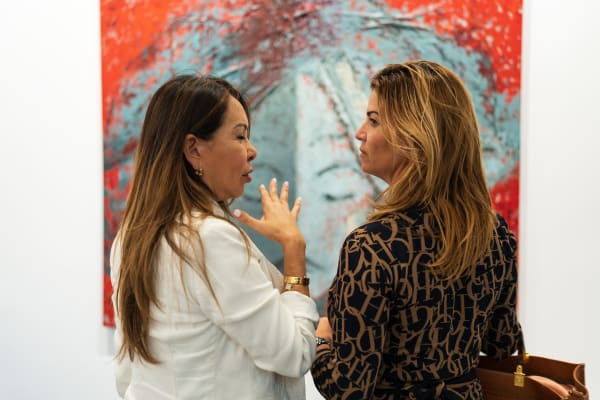 People in Carousel Fine Art's Miami gallery space during the Grand Opening.