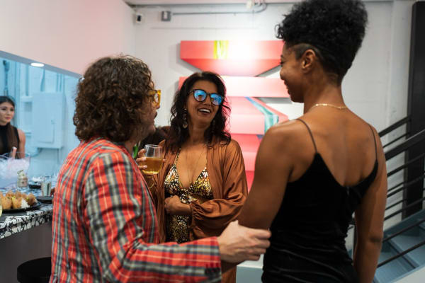 People in Carousel Fine Art's Miami gallery space during the Grand Opening.