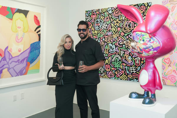 People in Carousel Fine Art's Miami gallery space during the Grand Opening.