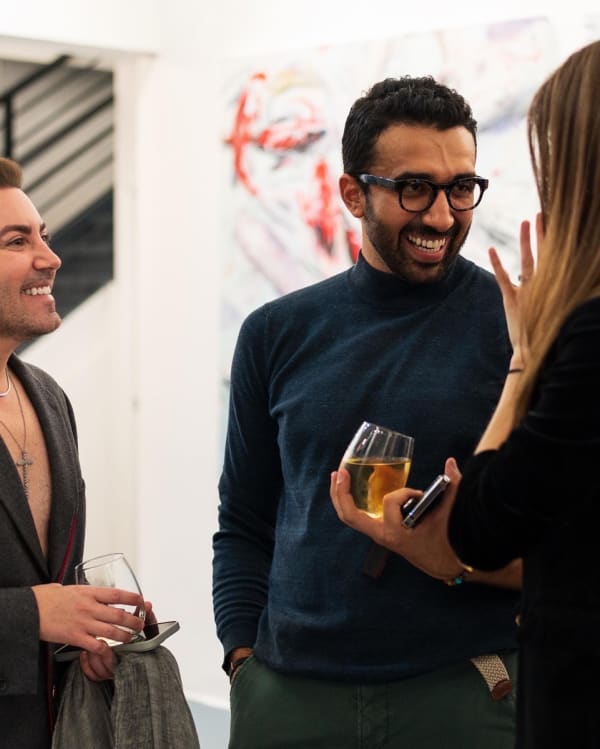 People in Carousel Fine Art's Miami gallery space during the Grand Opening.