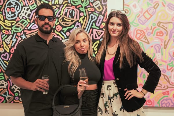 People in Carousel Fine Art's Miami gallery space during the Grand Opening.