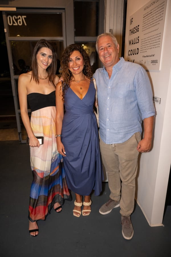 People at Carousel Fine Art's Miami gallery space for the exhibition, "If These Walls Could Talk."