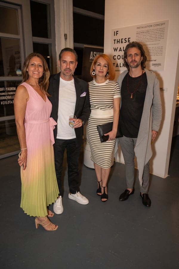 People at Carousel Fine Art's Miami gallery space for the exhibition, "If These Walls Could Talk."