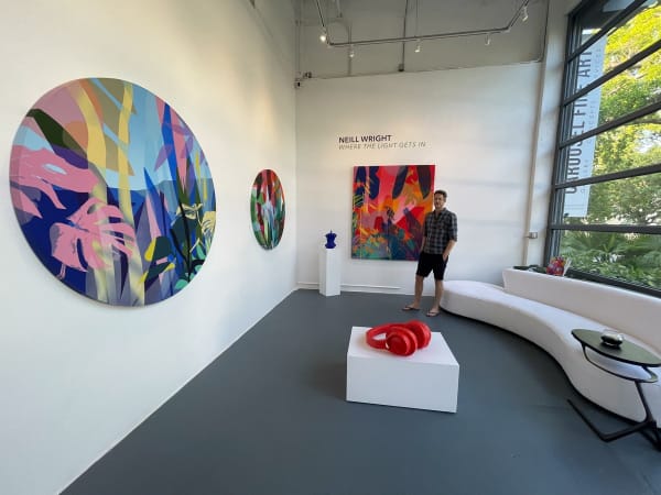 Carousel Fine Art's Miami gallery space during Neill Wright's exhibition "Where the Light Gets In."