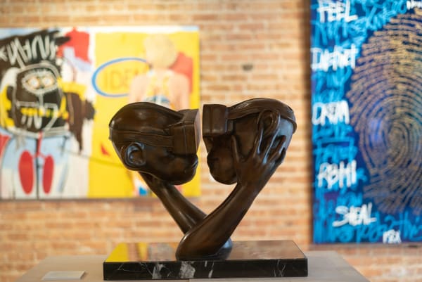 Sculptures and paintings in Carousel Fine Art's Chicago location during the Chicago Grand Opening.