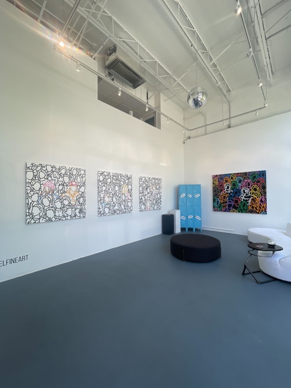 Carousel Fine Art's gallery space in Miami, FL during Chance Cooper's Spotlight Exhibition, "Between Me and You."