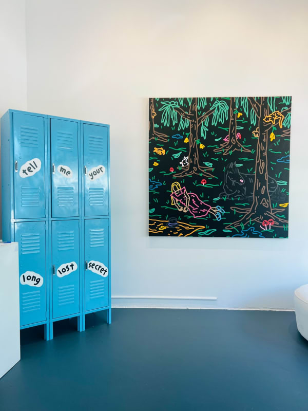Carousel Fine Art's gallery space in Miami, FL during Chance Cooper's Spotlight Exhibition, "Between Me and You."