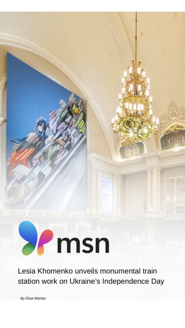 Lesia Khomenko unveils monumental train station work on Ukraine's Independence Day