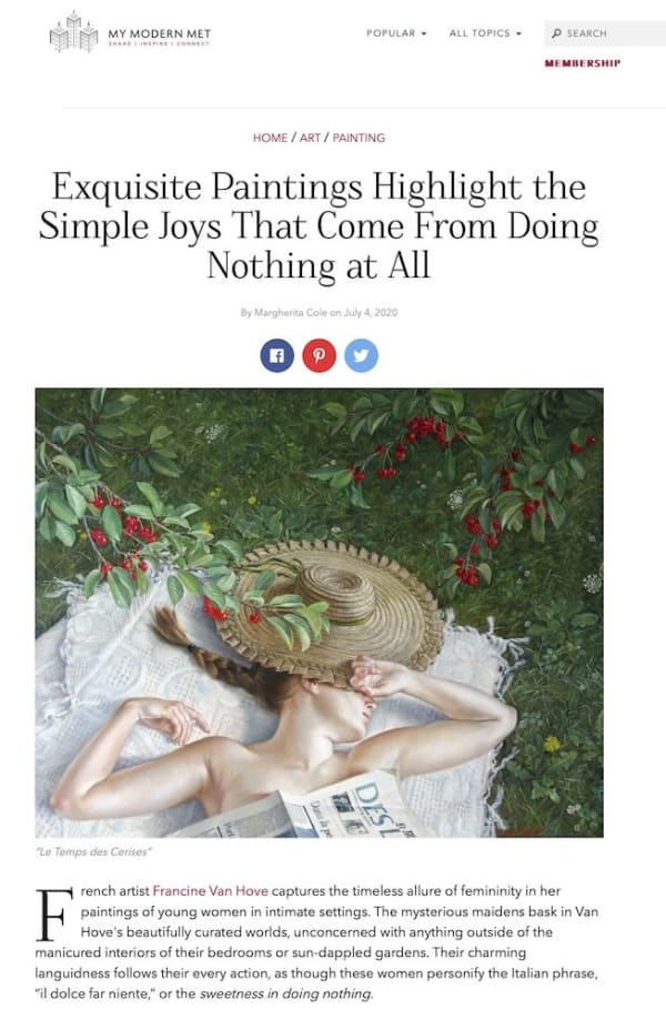 Van Hove, My Modern Met, 2020