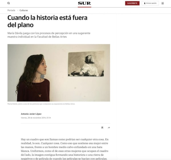 María Dávila, Diaro Sur, 2014