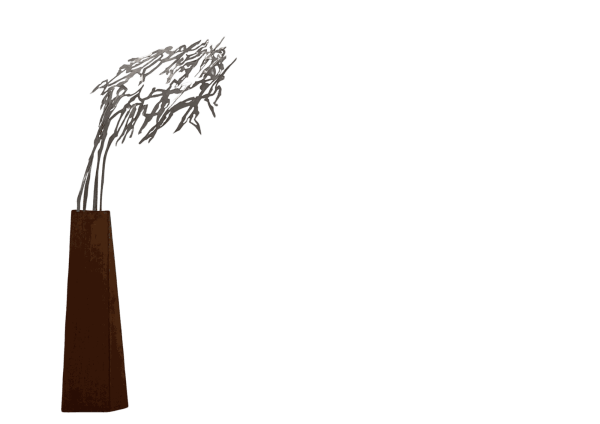 Stainless Steel sculpture with Corten base, Danza Circolare by Marco Di Piazza