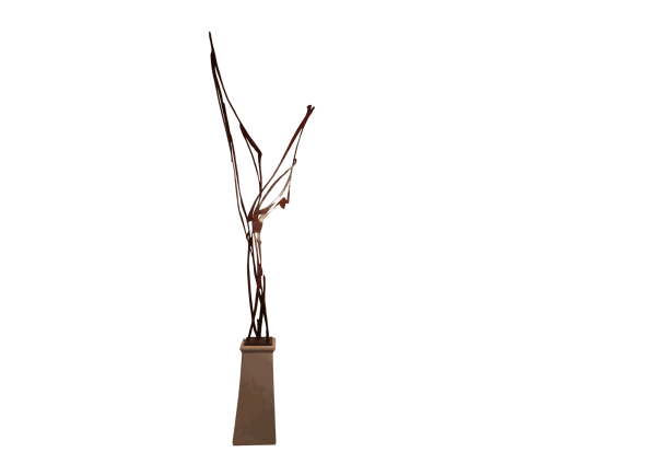 Painted Steel sculpture with Stone Base, Ali in rosso, by Marco Di Piazza