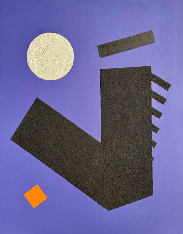 Eilena Braye, Affinity, 120 x 100 cm, acrylic and mixed media on canvas, 2025 – abstract artwork exploring connection and interaction