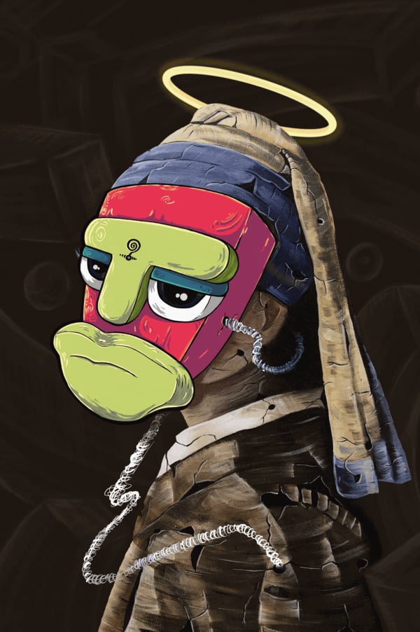 Yusuff Aina, Eniyan_Lady with a Golden Halo, 2024