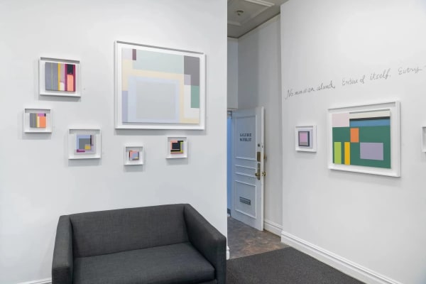 Exhibition installation image of artworks at Galerie Mourlot.