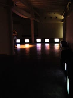 Production still from entrance to That Time / Sun sets for Sam