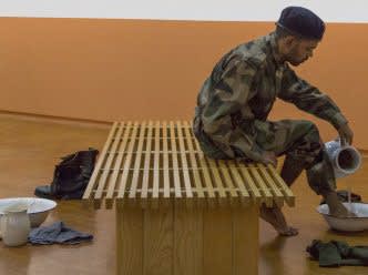 Image credit: Baptist Coelho, What have we done for you?, 2018, performance still. Photo by Hervé Véronèse. Courtesy the artist, Centre Pompidou, Paris and Project 88, Mumbai.