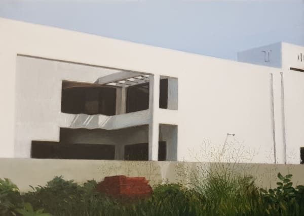 Risham Syed, Lahore Series: Untitled I, 5 inches x 7 inches, Acrylic on cotton on aluminum, 2021