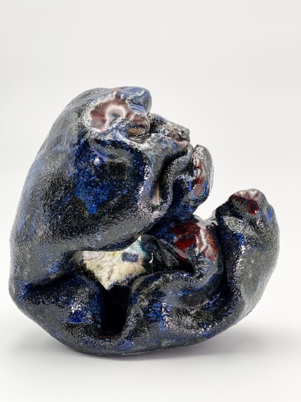 Ashwini Bhat, Liquid Earth Series: 2, glazed ceramic and feldspar, 8 x 9 x 7 inches, 2021