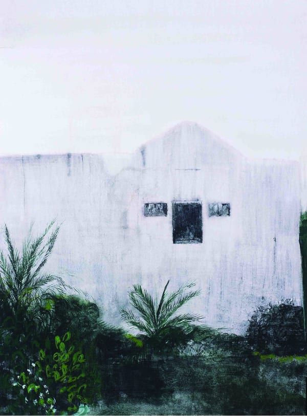 Mahesh Baliga, Home, Casein on Paper, 24 x 18 inches, 2014