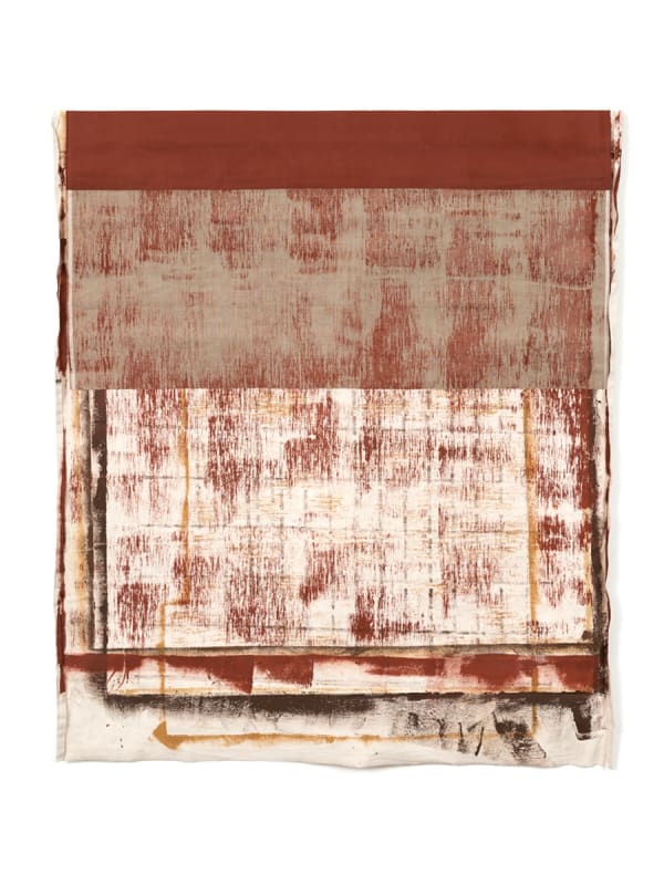 Neha Choksi, Territorial, Linen, canvas, paint from earth pigments, 69 x 57 inches, 2020