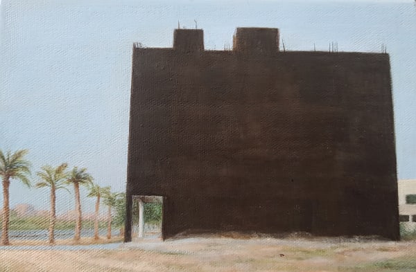 Risham Syed, Lahore Series: DHA Phase VII, 4 inches x 6 inches, Acrylic on canvas on board, 2021
