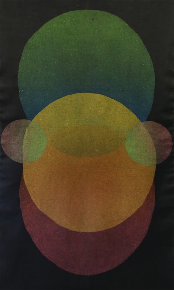Sandeep Mukherjee, Body Diagram 4, Acrylic and acrylic ink on burlap, 60 x 91 inches, 2020