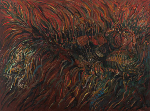 Amitesh Shrivastava, Tasty Land, Oil on canvas , 36 x 48 inches, 2021