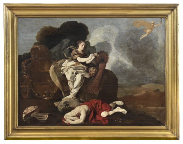 Antonio Gherardi (1638-1702), Dipinto raffigurante Giunone ed Argo, storia mitologica narrata nelle Metamorfosi di Ovidio
