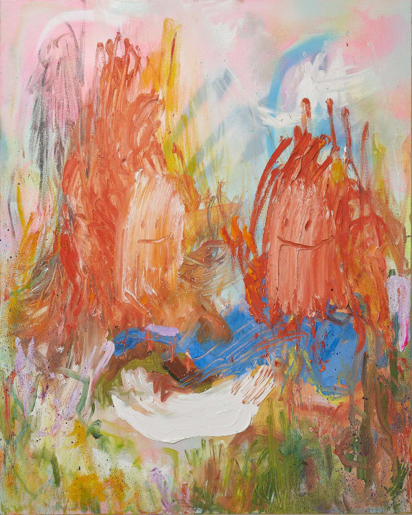 좋아하는 사람과 살고 있습니다 Living for Love_ mixed media on canvas, 90.9 x 72.7cm, 2021