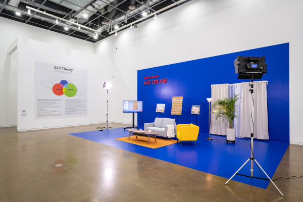 아트 홈쇼핑개발 및 적용 Development and Application of Art Home Shopping | 2020 Furnitures, vinyl on wall, UHD Video, Sound...