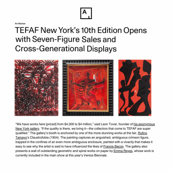 TEFAF New York’s 10th Edition Opens with Seven-Figure Sales and Cross-Generational Displays