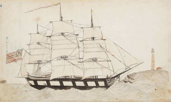 Henry M. Johnson, Acushnet (Whaler) logbook, 1845-1847. Log 1234. Ink, pencil, and watercolor on paper. Phillips Library, Gift of Augustus P. Loring, 1957.