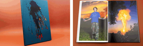 Two photos inside Kevin Cooley's collection of photographs, Wizard of Awe. The West Coast launch of the book was postponed...